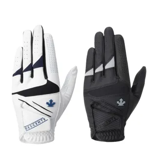 【DESCENTE】GOLF 男士 360度止滑左手手套 高爾夫球手套(白色/黑色)