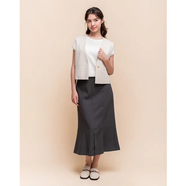 【perng yuh 芃諭名品】都會女子 開衩 魚尾 修身長裙(2025 SS Collection|4A春夏新品上市)