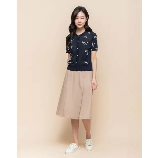【perng yuh 芃諭名品】恬適氣質 斜紋 不對稱 褶裙(2025 SS Collection|4A春夏新品上市)