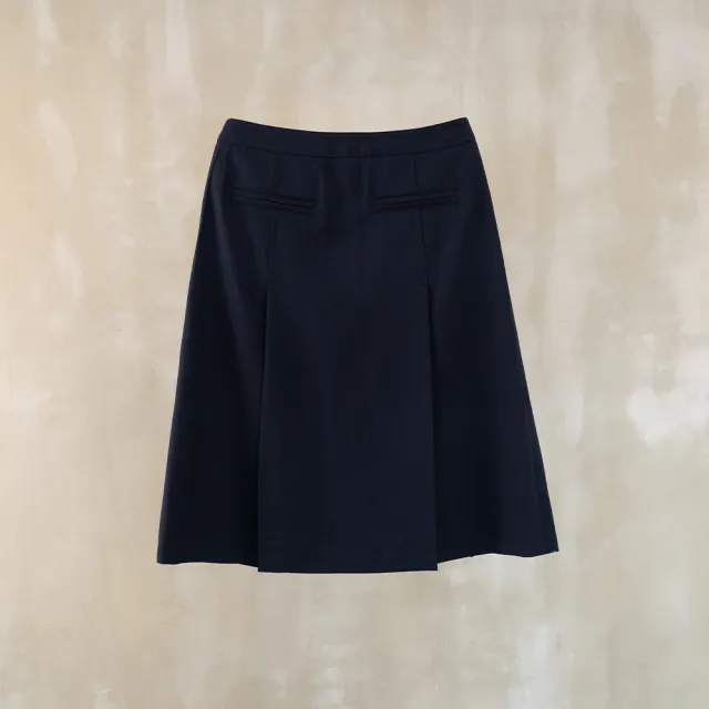 【perng yuh 芃諭名品】恬適氣質 斜紋 不對稱 褶裙(2025 SS Collection|4A春夏新品上市)