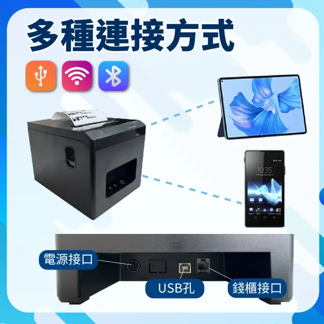 【來錢快】熱感式80mm出單機/廚房出單機(支援MAC蘋果系統/電子發票)