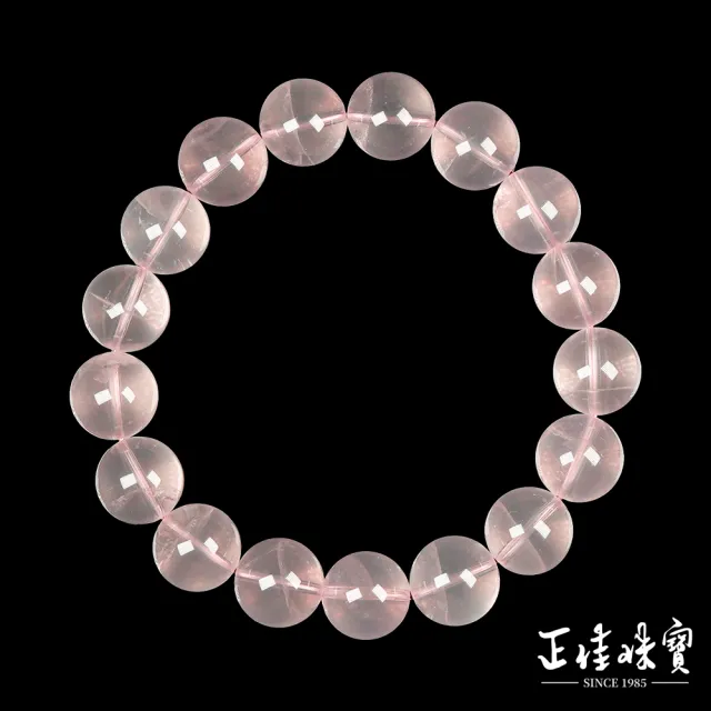 【正佳珠寶】粉晶 頂級透體星光效應 11.8-12.3mm 粉晶手珠