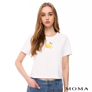 【MOMA】立體檸檬短版上衣(白色)