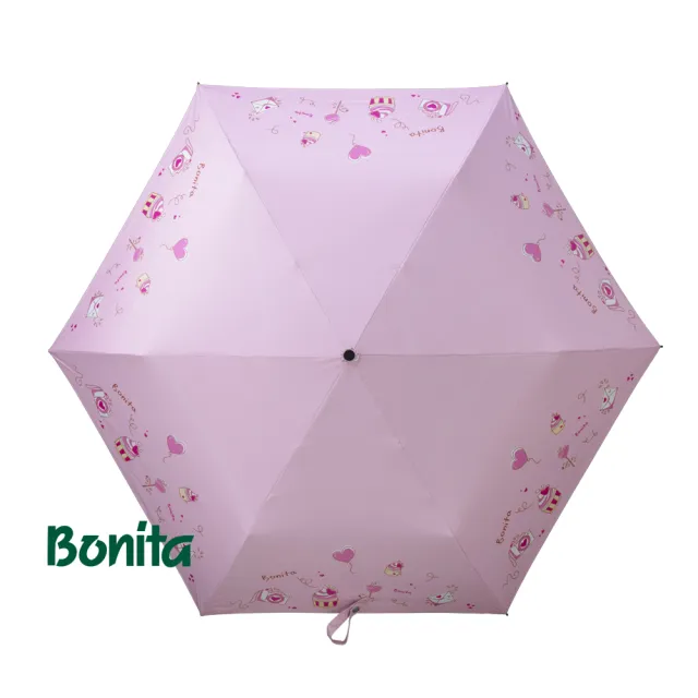 【Bonita 葆倪】甜點情書 輕量防風細短傘/968-5556(21吋/200g/輕量防風手開傘)