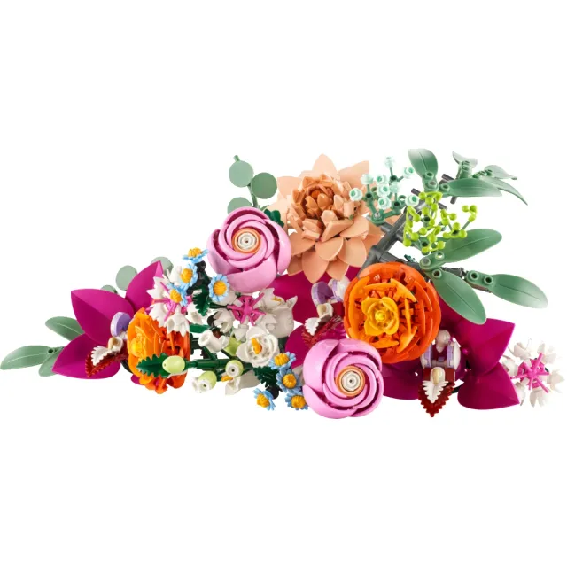【LEGO 樂高】Botanicals 10328玫瑰花束 & 10342 優雅粉紅花束 2入組(居家擺飾 禮物 花藝 手工藝 情人節禮