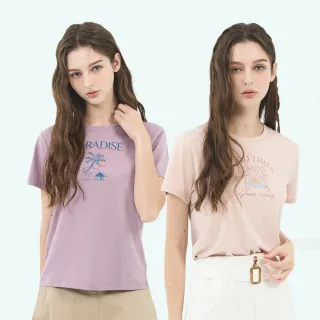 【GIORDANO 佐丹奴】男女裝 夏日印花短袖上衣(買一送一)