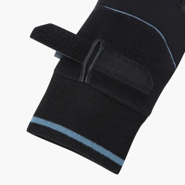 【DESCENTE】GOLF 迪桑特 男士 高爾夫球手套 保暖手套一雙(黑色/黑灰撞色)