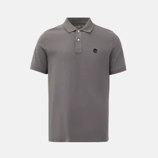 【Timberland 官方旗艦】男款灰色休閒短袖POLO衫(A6943033)