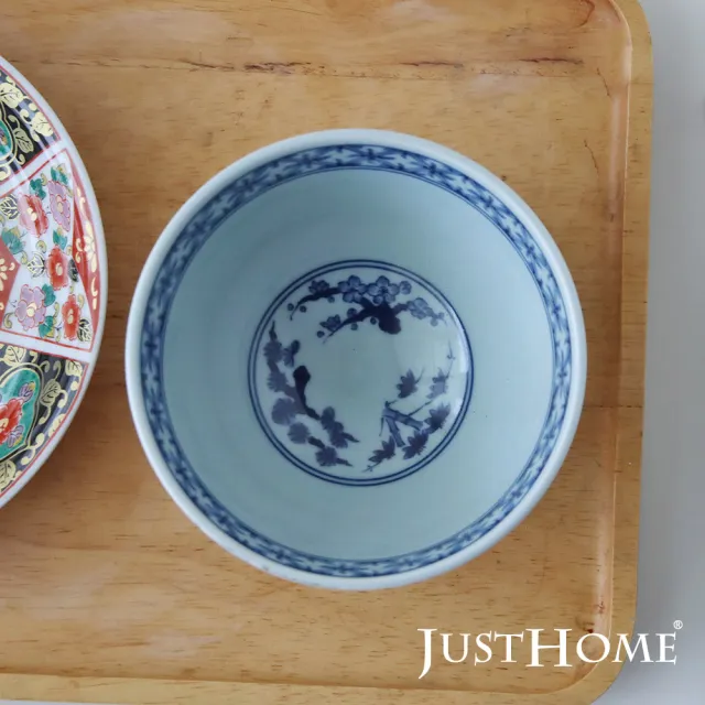 Just Home】日本製伊萬里燒陶瓷碗盤4件組(310ml 碗飯碗碗盤湯碗點心碗