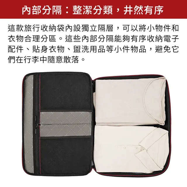【VICTORINOX 瑞士維氏】Travel Essentials 旅行收納袋-黑(653359)