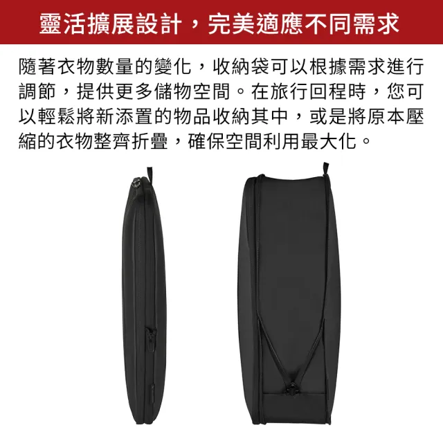 【VICTORINOX 瑞士維氏】Travel Essentials 旅行收納袋-黑(653359)