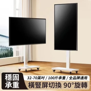 【大城小居】可移動電視機支架 橫豎屏自由旋轉(屏幕落地式掛架/直播投屏支架)