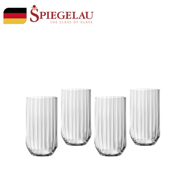 【Spiegelau】德國 Spiegelau Linear 長飲杯 4入/445ml (歐洲製 水晶杯 環保裸裝)