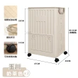 【ONE HOUSE】85L玉川大容量雙層附輪收納箱 2入(收納箱/滾輪整理箱/儲物櫃/居家收納)