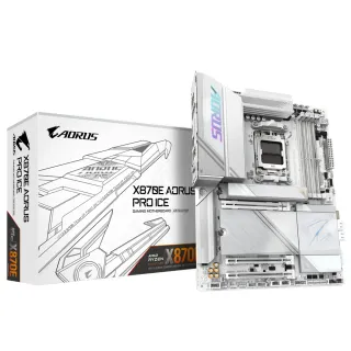 【GIGABYTE 技嘉】X870E AORUS PRO ICE DDR5 主機板+AMD R7 9800X3D 8核/16緒(M+C 組合包)