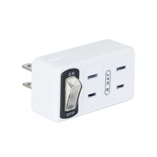 【KINYO】節電1開3插分接器2P*3插座/壁插(MR-5355)