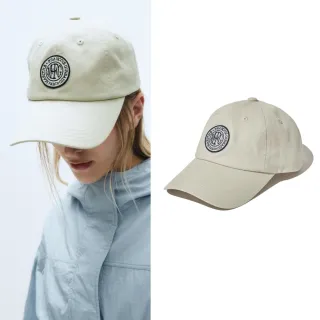 【MARITHE FRANCOIS GIRBAUD】官方旗艦 刺繡燙貼棒球帽 MFG 刺繡 運動帽 中性 MOUVEMENT 動感(淺米色)