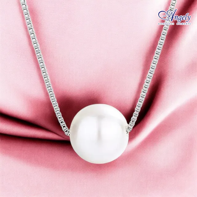 【Angely】百搭秀氣貝珠純銀項鍊