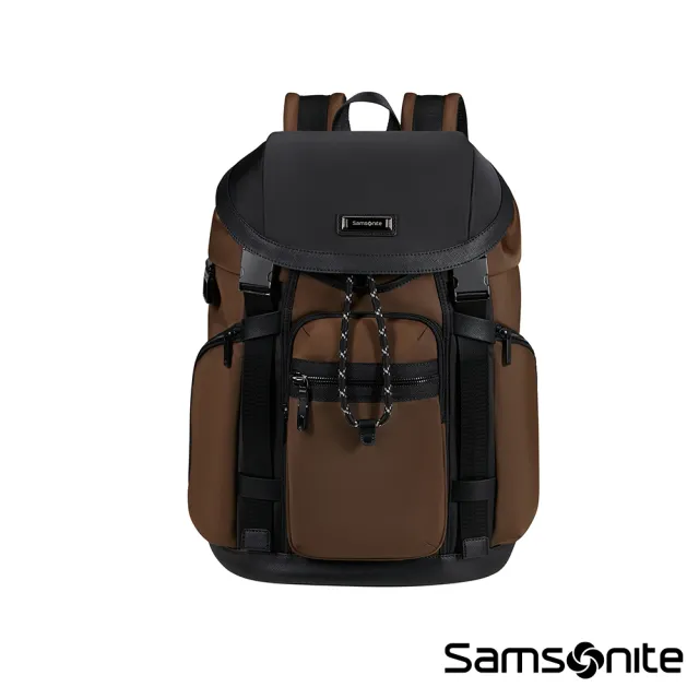 【Samsonite 新秀麗】RELYON 現代時尚商務收納型大容量翻蓋後背包/雙肩包/電腦包15.6吋(多色可選)