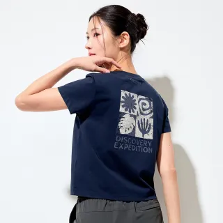 【Discovery Expedition】Freshvent 女版短版印花短袖T恤 上衣(DWRS99053-NYD)