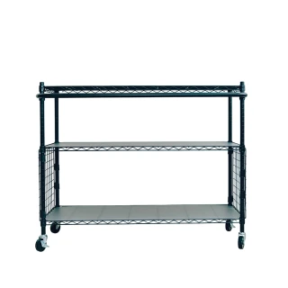 【dayneeds 日需百備】輕型 120x45x90公分三層推車旗艦組(置物架/微波爐架/層架/鐵架)