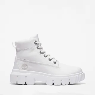 【Timberland 官方旗艦】女款白色中筒休閒靴(A2JFQL77)