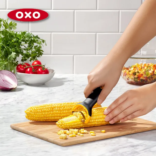 【美國OXO】Y型玉米刨粒刀(輕鬆刮出整排玉米粒)