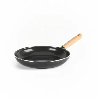 【GreenPan】GreenChef 鑽石陶瓷塗層不沾平煎鍋 東京木紋 26cm 鋯石黑(不含蓋/不挑爐具/不沾鍋/陶瓷)
