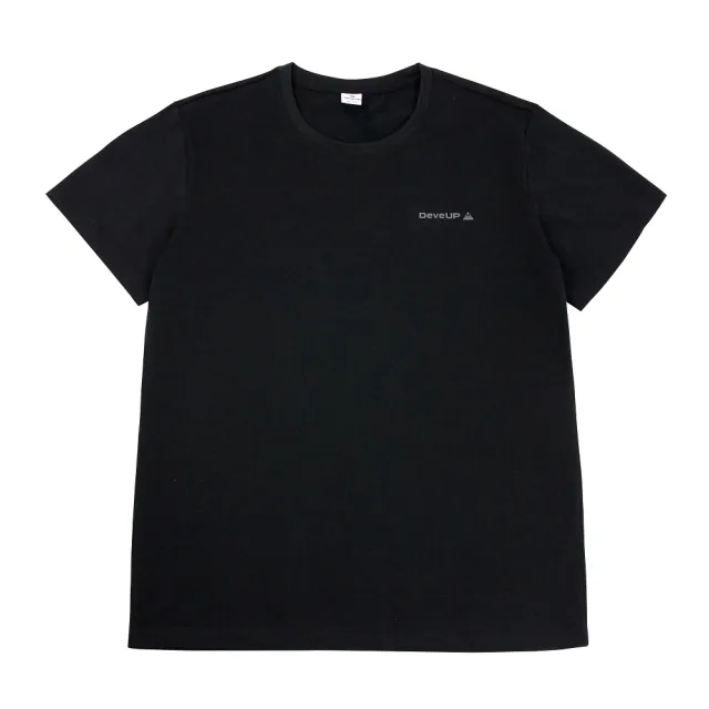 【DeveUP】『DeveUP』冰瓷棉圓領膠印LOGO素T恤(產品編號 : D03405-09)