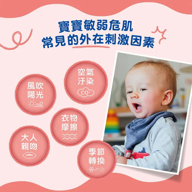 【Mustela 慕之恬廊】舒恬良 敏弱膚質全護組(雙潔凝露300ml＋潤身乳200ml＋面霜40ml 敏弱寶寶沐浴乳液)