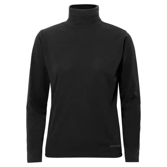 【mont bell】WIC.HIGH NECK SHIRT 女款長袖排T(1114825BK黑色)