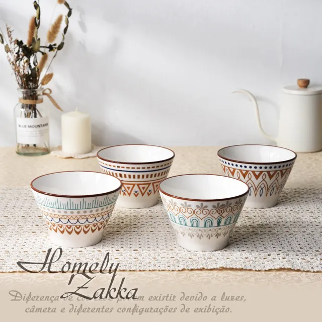 【Homely Zakka】法式經典風陶瓷4件式飯碗組_2款任選