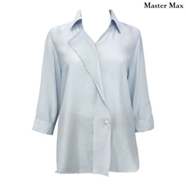 【Master Max】波浪領設計寬鬆七分袖襯衫(8517015)