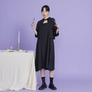 【gozo】兩件式罩衫細肩帶洋裝(兩色)