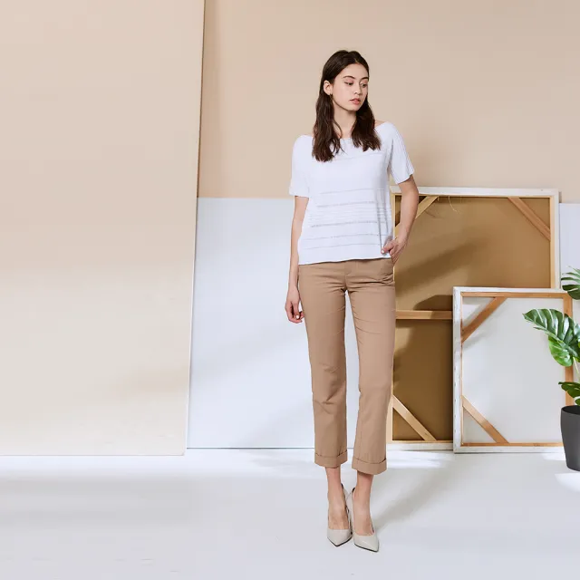 【ICHE 衣哲】Cop.Copine簡約船領斜肩親膚針織上衣(兩色)