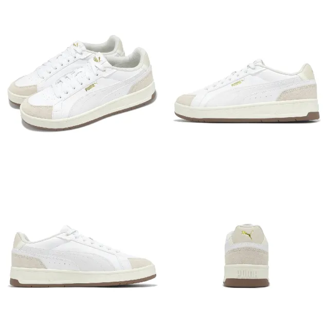 【PUMA】休閒鞋 Court Classico Sport 男鞋 女鞋 白 米白 復古 皮革 小白鞋(400731-06)