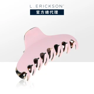 【L. ERICKSON 官方旗艦】FRANCE LUXE 簡約長型抓夾 1入 〈玫瑰粉 / 象牙琥珀〉