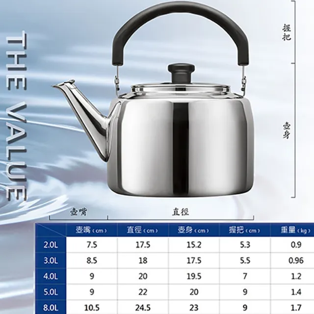 米雅可】典雅316不鏽鋼笛音茶壺3L(台灣製造SGS檢驗合格安全無毒/MY