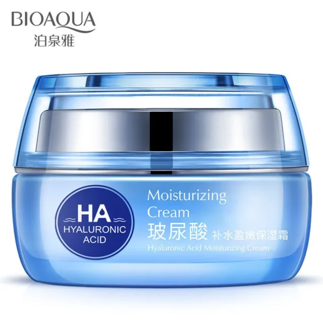 【iBloom】BIOAOUA泊泉雅玻尿霜補水盈潤保濕霜 50g-2入組(保濕 玻尿酸 精華液 補水 修復)