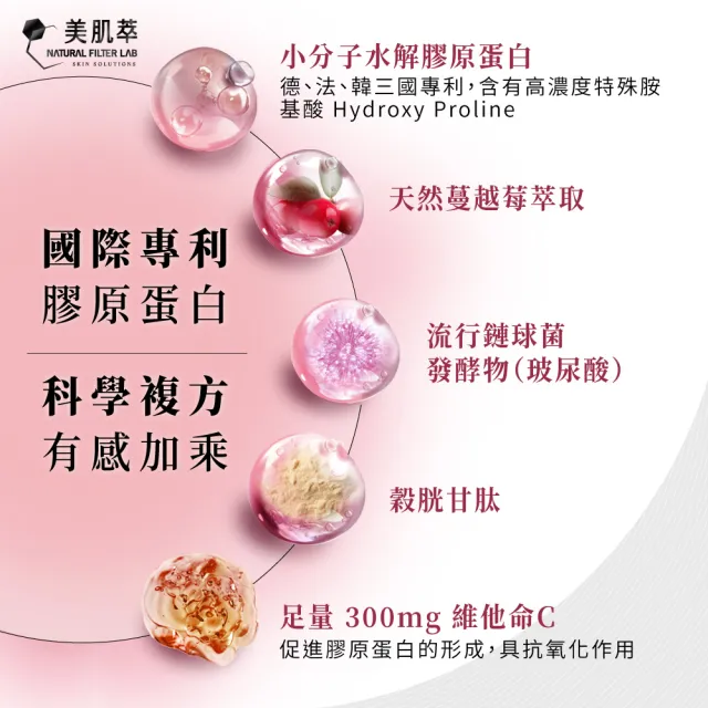 【Natural Filter LAB 美肌萃】NF+萃莓膠原蜜II X 2盒(膠原蛋白推薦 9000mg純魚膠原 速效小分子)