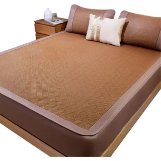 【奔馳】3D超導流編織床包式沁涼竹蓆-雙人贈枕套(沁涼竹蓆/透氣涼蓆/床包式/不夾頭髮不夾肉/奔馳)