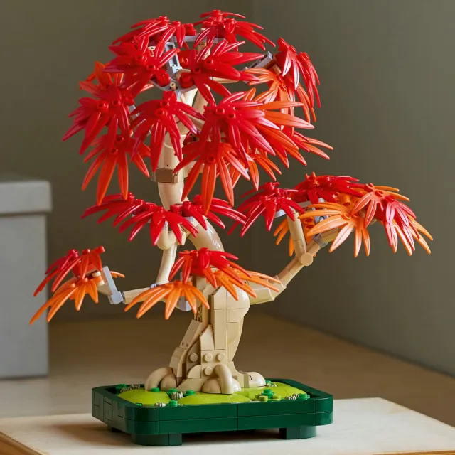 【LEGO 樂高】Botanicals 10348 日本紅楓盆景(花藝 居家擺設 積木 玩具模型)