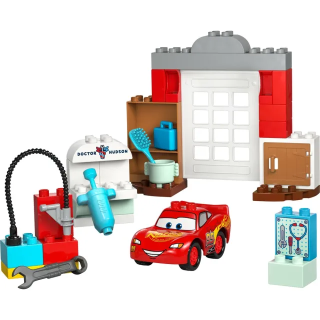【LEGO 樂高】得寶系列 10456 麥坤造訪韓大夫的車庫(Cars 皮克斯 幼兒積木 兒童玩具)