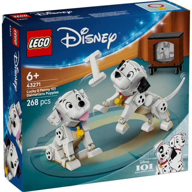 【LEGO 樂高】迪士尼系列 43271 《101 忠狗》小狗小福和小豆丁(迪士尼 101忠狗 居家擺設 玩具模型)