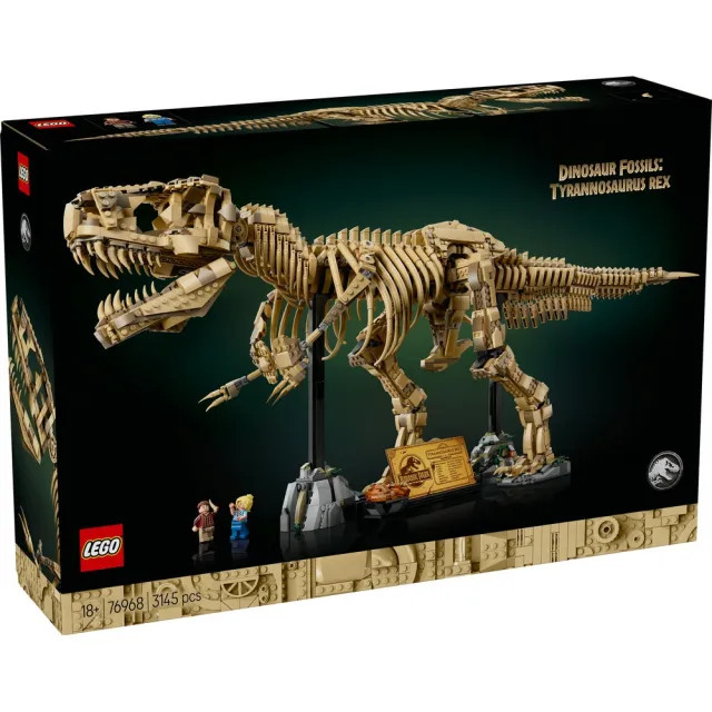 【LEGO 樂高】侏羅紀世界系列 76968 恐龍化石：暴龍(侏羅紀世界 恐龍 居家擺設 1:12比例)