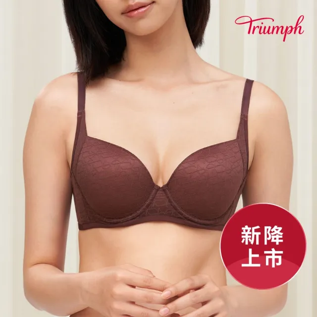 【Triumph 黛安芬】Signature Sheer 透感經典系列 輕質鋼圈內衣 B-E(可可棕)