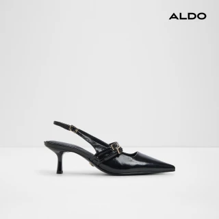 【ALDO】HALSIE-尖頭光澤素面跟鞋-女鞋(黑色)