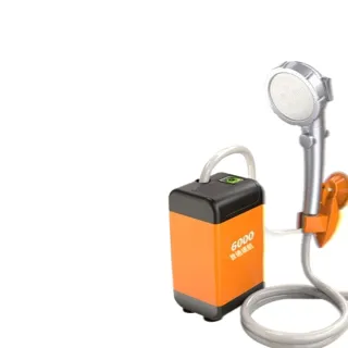 【linsen生活館】花灑 戶外洗澡神器 電動便攜式 淋浴器 電動花灑(6000毫安 花灑壹鍵止水 預售15天)