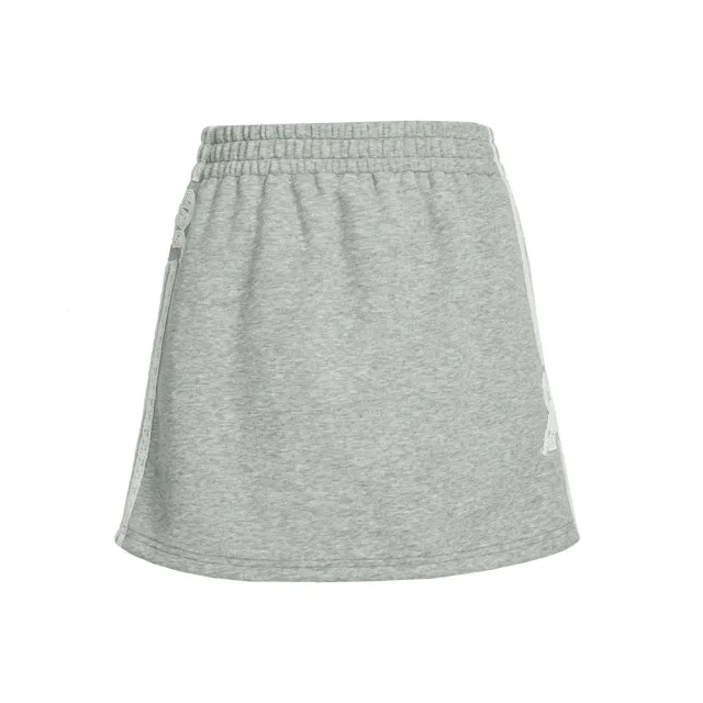 【OUWEY 歐薇】細條蕾絲蝴蝶結鬆緊棉短褲裙(灰；S-L；3252322415)