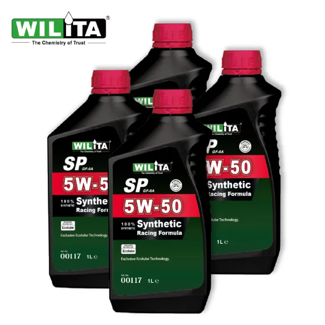 【WILITA 威力特】5W50高分子全合成機油4入(2025全新升級推薦五年以上汽油車)